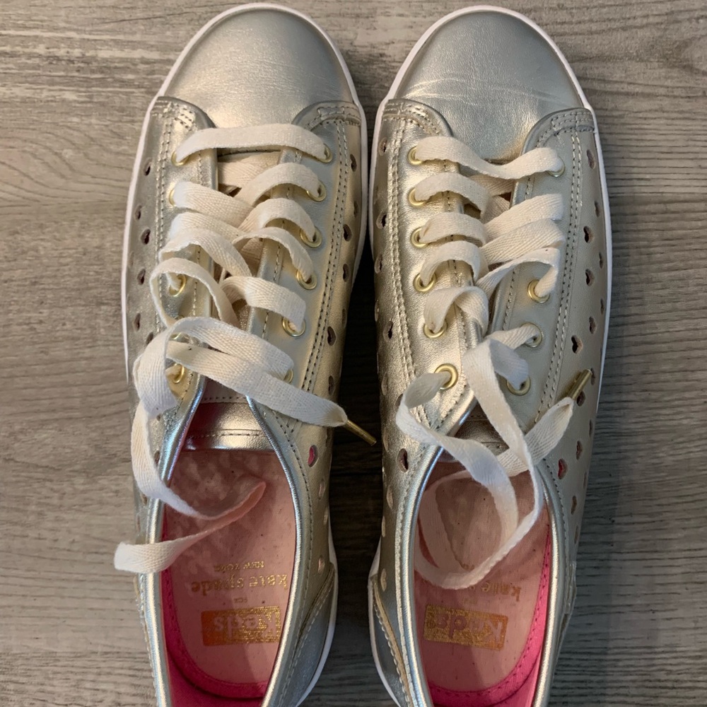 Kate Spade Gold Sneakers Classic Low-Top Style